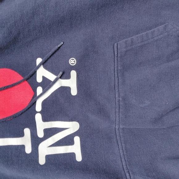 I ❤️NY Pullover Thick Hoodie in Dark Navy Spring - Picture 8 of 8